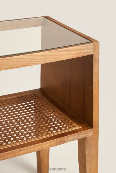Zara unisexo mesita de noche de madera BDP8J1630 accesorios marrón