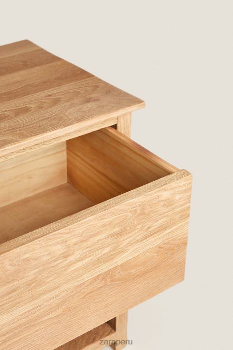Zara unisexo mesita de noche de madera de roble BDP8J1628 accesorios beige claro