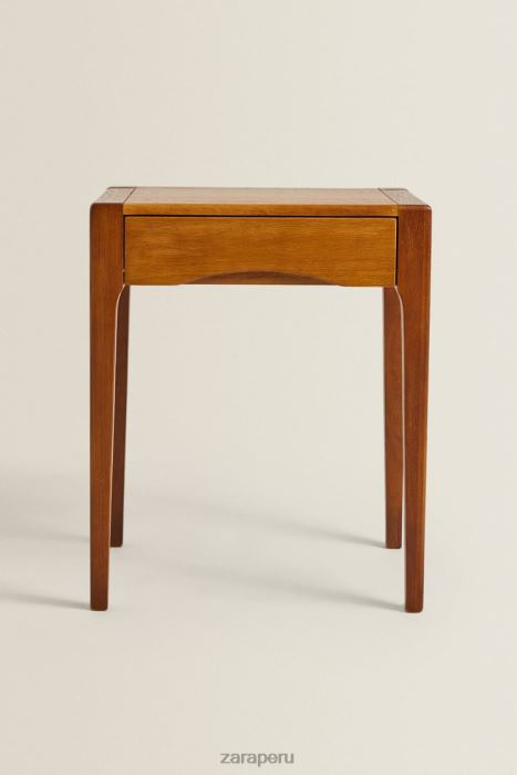 Zara unisexo mesita de noche de roble con cajón BDP8J1629 accesorios marron oscuro