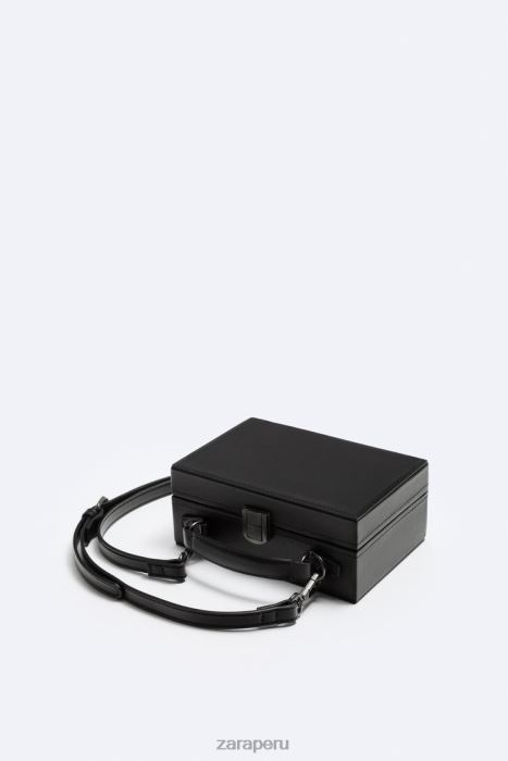 Zara hombres bandolera tipo caja rígida BDP8J1311 accesorios negro