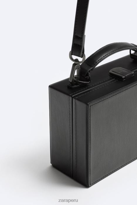 Zara hombres bandolera tipo caja rígida BDP8J1311 accesorios negro
