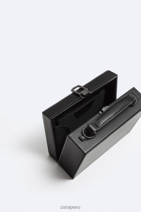 Zara hombres bandolera tipo caja rígida BDP8J1311 accesorios negro