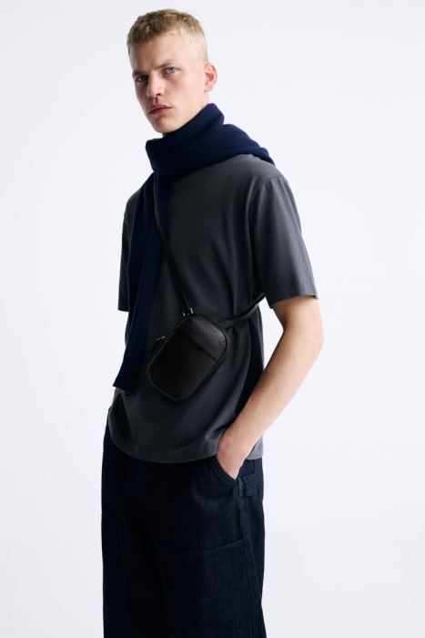 Zara hombres bolsa suave para teléfono BDP8J1309 accesorios negro