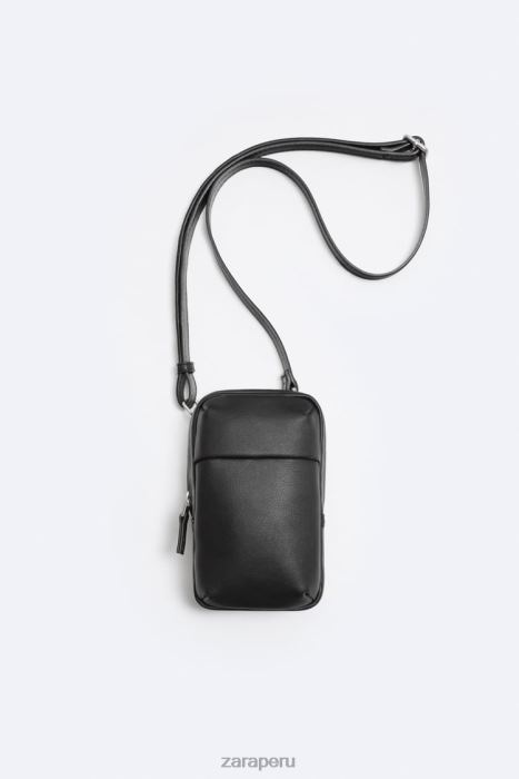 Zara hombres bolsa suave para teléfono BDP8J1309 accesorios negro