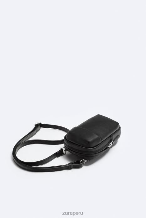 Zara hombres bolsa suave para teléfono BDP8J1309 accesorios negro