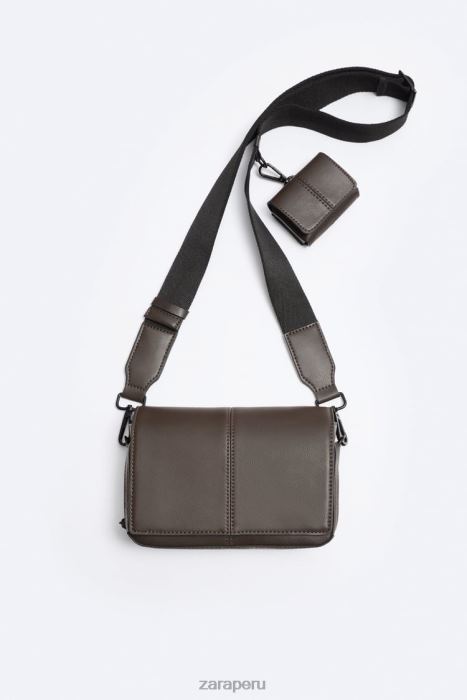 Zara hombres bolso bandolera con monedero BDP8J1334 accesorios marrón