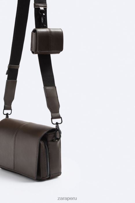 Zara hombres bolso bandolera con monedero BDP8J1334 accesorios marrón