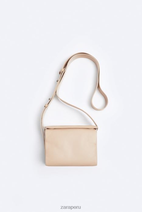 Zara hombres bolso bandolera de piel - edición limitada BDP8J1331 accesorios blanco hueso