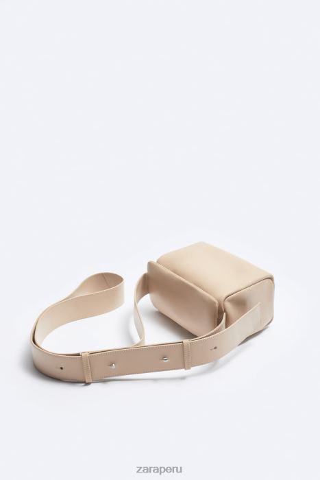 Zara hombres bolso bandolera de piel - edición limitada BDP8J1331 accesorios blanco hueso