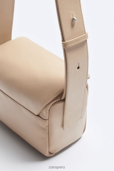 Zara hombres bolso bandolera de piel - edición limitada BDP8J1331 accesorios blanco hueso