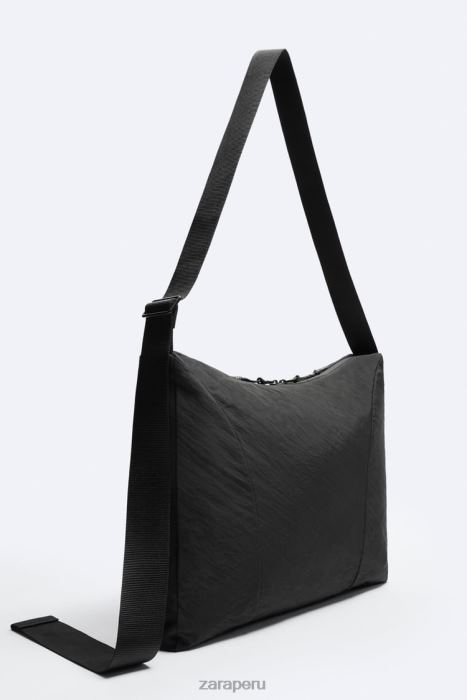 Zara hombres bolso bandolera suave xl BDP8J1292 accesorios negro