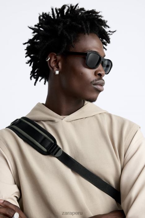 Zara hombres bolso bandolera técnico BDP8J1285 accesorios verde caqui