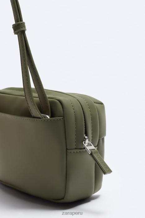 Zara hombres bolso crossbody pequeño con solapa de goma BDP8J1305 accesorios verde