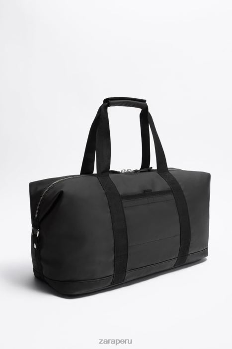 Zara hombres bolso de lona texturizado BDP8J1288 accesorios negro