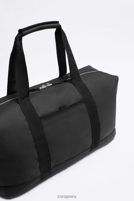 Zara hombres bolso de lona texturizado BDP8J1288 accesorios negro