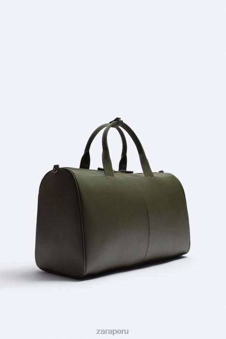 Zara hombres bolso de lona texturizado BDP8J1328 accesorios verde