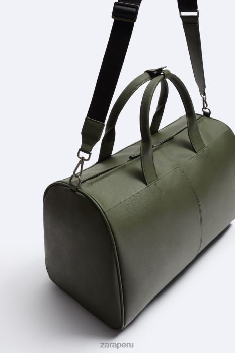 Zara hombres bolso de lona texturizado BDP8J1328 accesorios verde