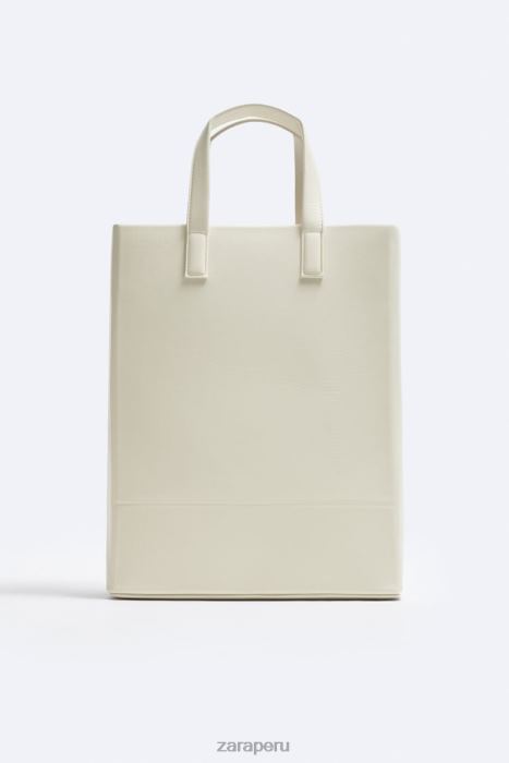 Zara hombres bolso tote minimalista - grande BDP8J1340 accesorios blanco hueso