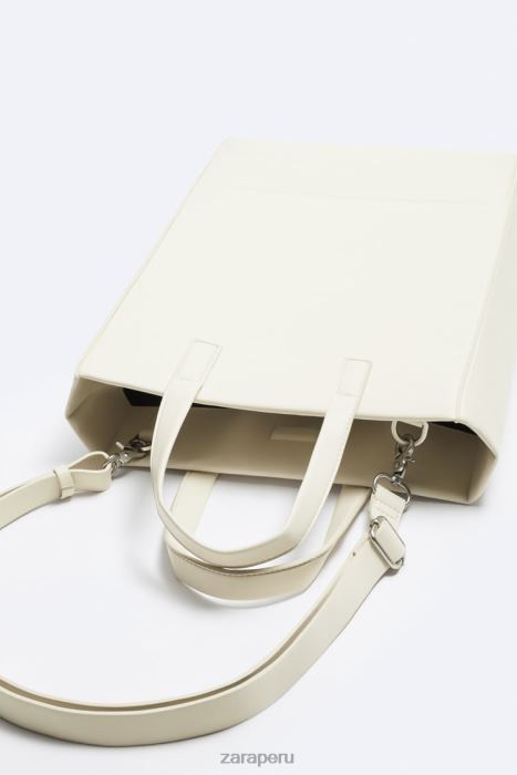Zara hombres bolso tote minimalista - grande BDP8J1340 accesorios blanco hueso