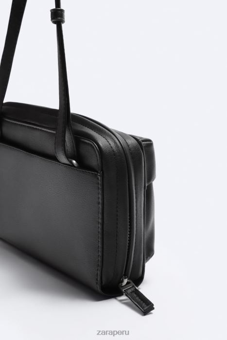 Zara hombres cartera tipo bandolera xl BDP8J1307 accesorios negro