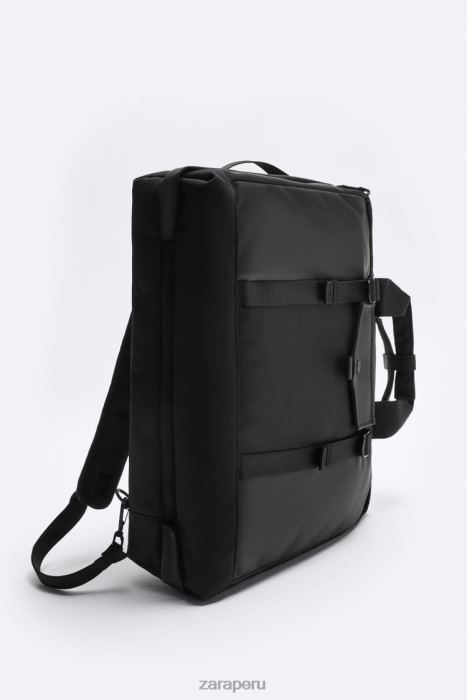 Zara hombres maletín multifuncional de goma BDP8J1297 accesorios negro