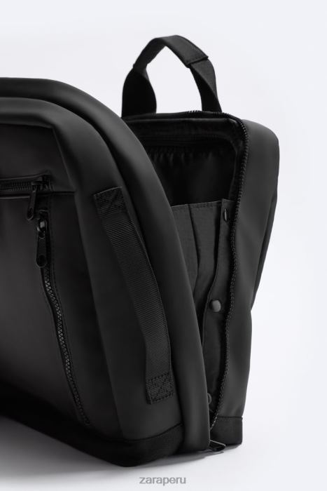 Zara hombres maletín multifuncional de goma BDP8J1297 accesorios negro