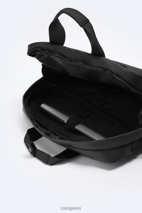 Zara hombres maletín multifuncional de goma BDP8J1297 accesorios negro