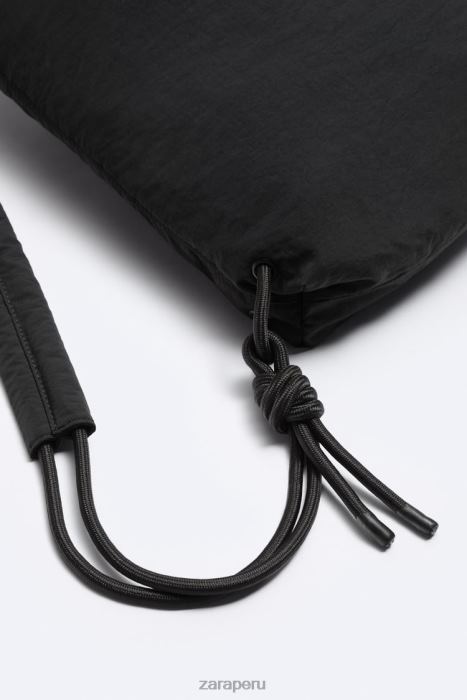 Zara hombres mochila suave BDP8J1314 accesorios negro