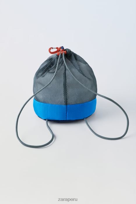 Zara hombres portador de pelota de malla atlética BDP8J1510 accesorios gris