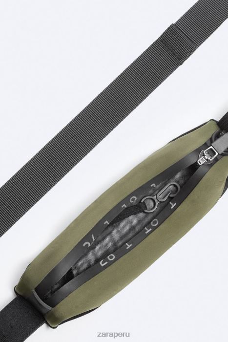 Zara hombres riñonera deportiva Athleticz BDP8J1283 accesorios verde caqui