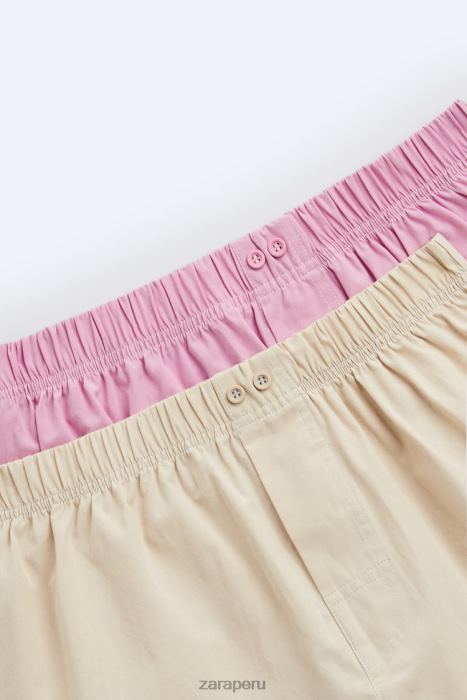 Zara hombres Pack de 2 bóxers cortos de popelín BDP8J1419 accesorios varios