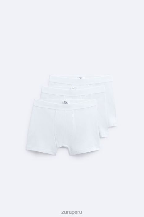Zara hombres Pack de 3 boxers básicos. BDP8J1421 accesorios blanco