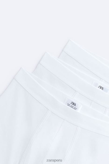 Zara hombres Pack de 3 boxers básicos. BDP8J1421 accesorios blanco
