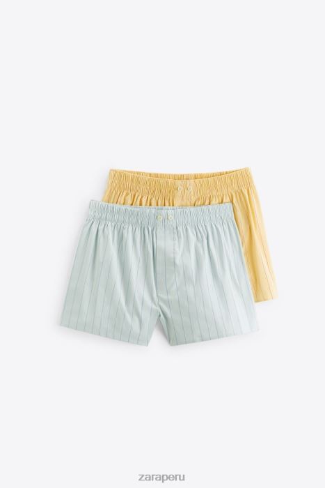 Zara hombres pack de dos bóxers de popelín a rayas BDP8J1416 accesorios varios