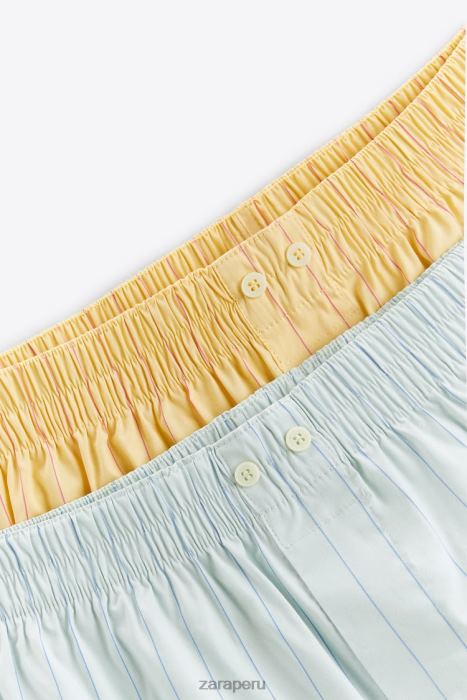 Zara hombres pack de dos bóxers de popelín a rayas BDP8J1416 accesorios varios