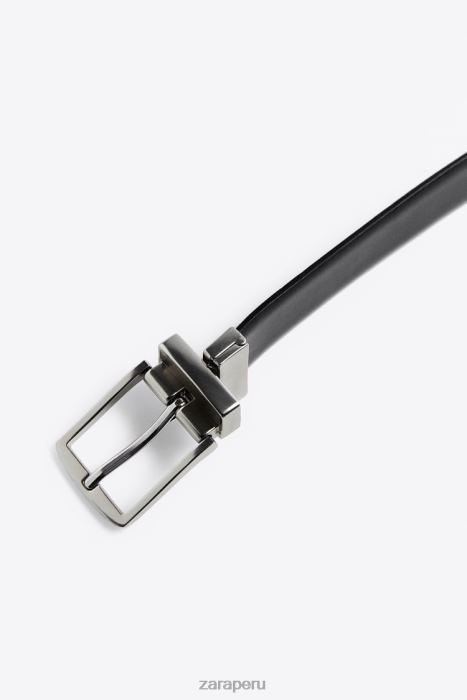 Zara hombres cinturón reversible BDP8J1478 accesorios cuero