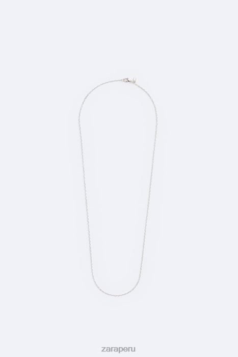 Zara hombres cadena de eslabones metálicos BDP8J1499 accesorios plata