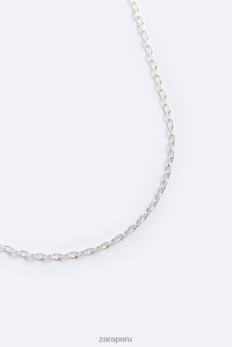 Zara hombres cadena de eslabones metálicos BDP8J1499 accesorios plata