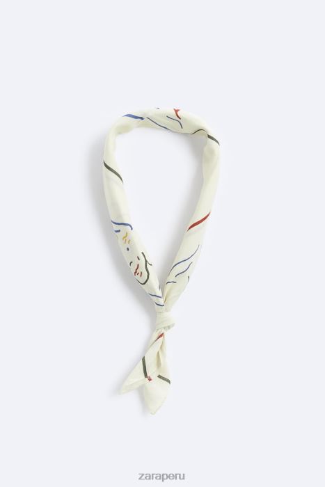 Zara hombres bandana con estampado abstracto BDP8J1398 accesorios varios