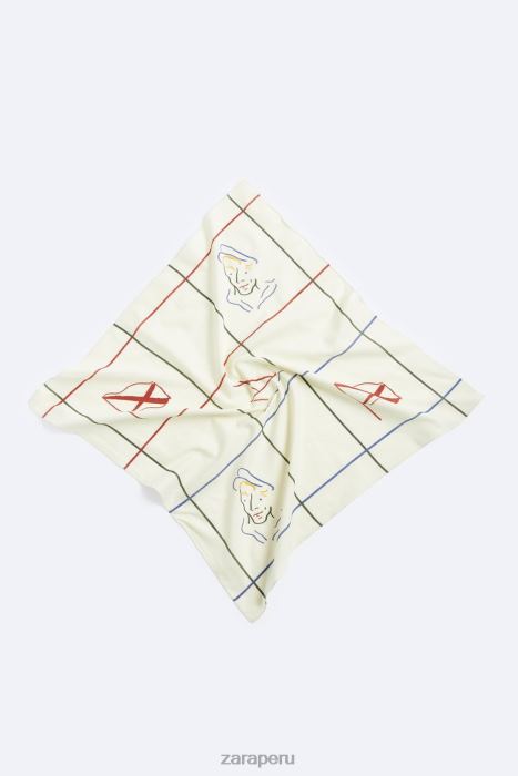 Zara hombres bandana con estampado abstracto BDP8J1398 accesorios varios