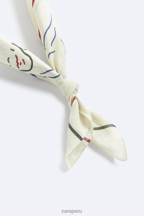 Zara hombres bandana con estampado abstracto BDP8J1398 accesorios varios