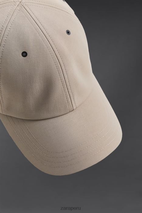 Zara hombres gorra de entrenamiento de béisbol BDP8J1405 accesorios visón