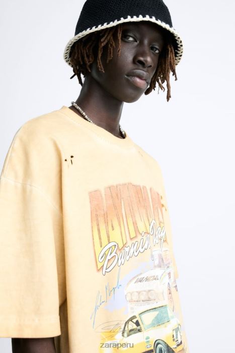 Zara hombres gorro de crochet en contraste BDP8J1439 accesorios negro