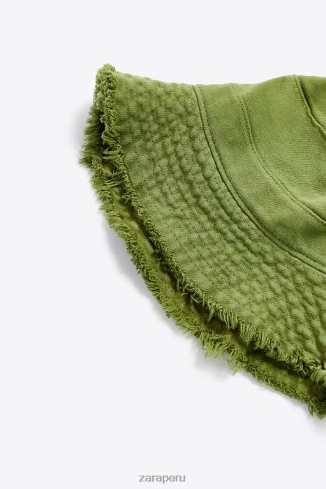 Zara hombres sombrero de copa BDP8J1437 accesorios verde medio