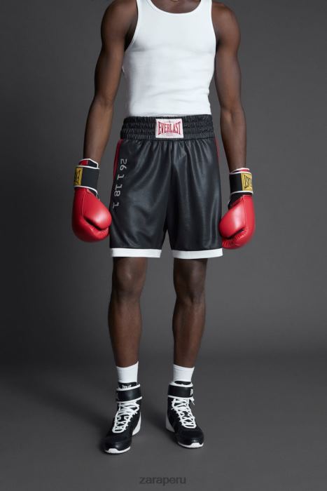 Zara hombres pantalones cortos de boxeo everlast BDP8J1236 ropa negro
