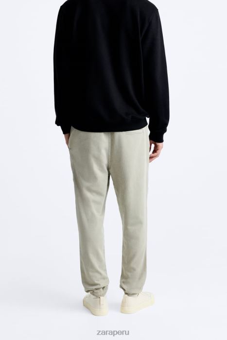Zara hombres pantalones cargo suaves BDP8J966 ropa caqui