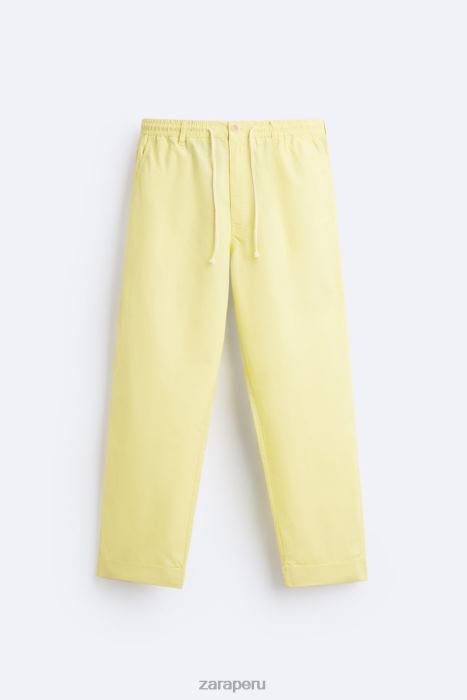 Zara hombres pantalones de cintura jogger BDP8J962 ropa verde lima