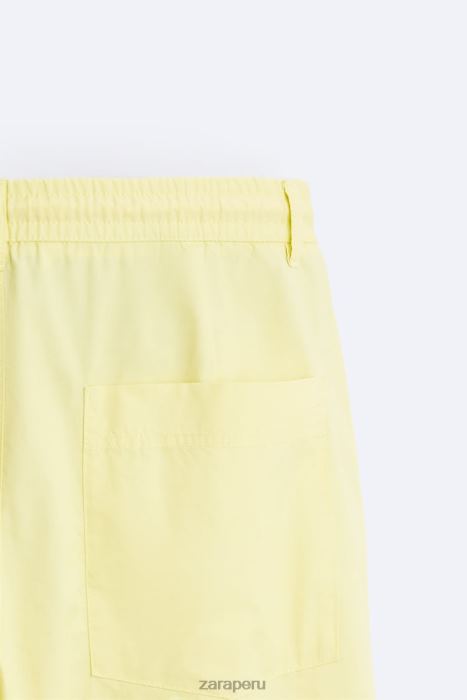 Zara hombres pantalones de cintura jogger BDP8J962 ropa verde lima