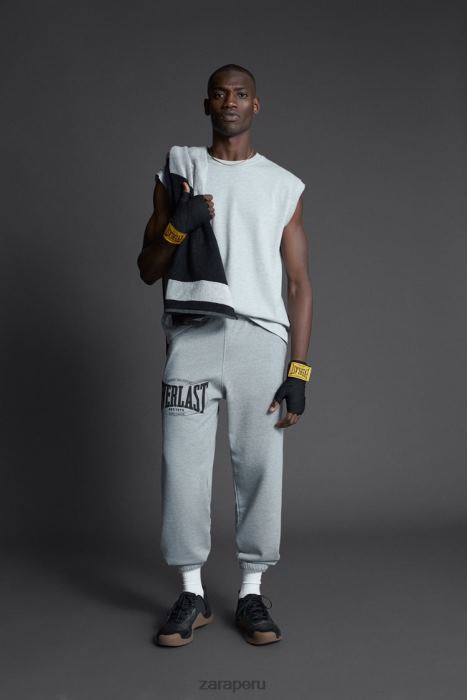 Zara hombres pantalones de jogging everlast BDP8J946 ropa marga gris