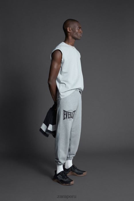 Zara hombres pantalones de jogging everlast BDP8J946 ropa marga gris